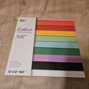 Everyday Brights Matte Cardstock 50 Sheets by Crafters Companion 12x12 180gsm